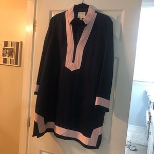 Navy and pink tunic dress